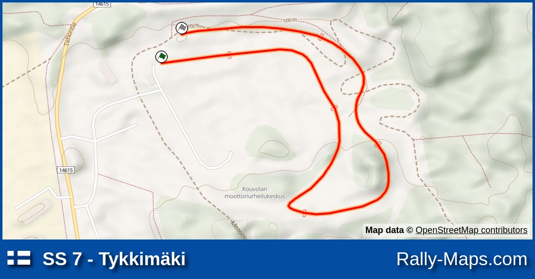 SS 7 - Tykkimäki stage map . Auto-ralli 2011 [RALLI-SM] ? |  